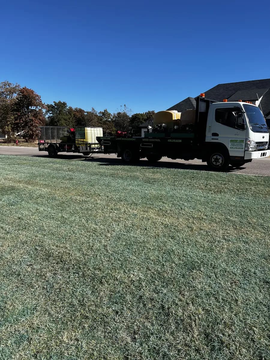 Greenline treatment equipment working across commercial turf