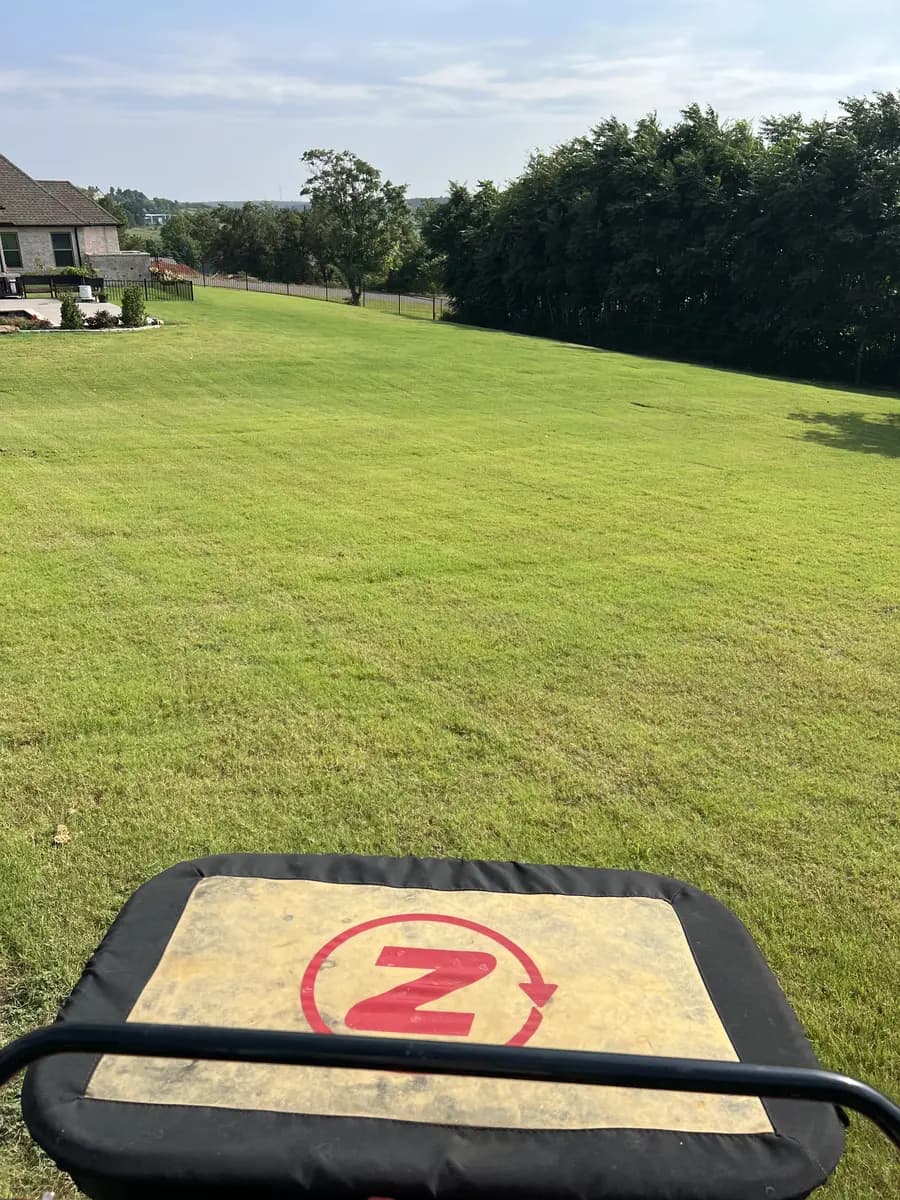 Commercial-scale turf application across a large lawn